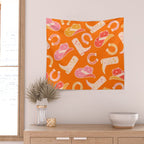 Cowgirl Pattern #cowgirl #cowgirlpattern Wall Tapestry Gallery Image 2