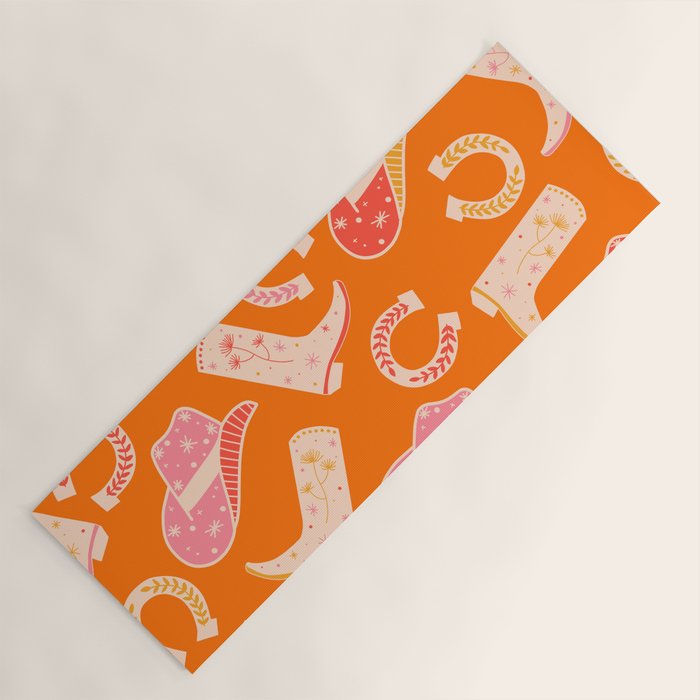 Cowgirl Pattern #cowgirl #cowgirlpattern Yoga Mat Gallery Image 1