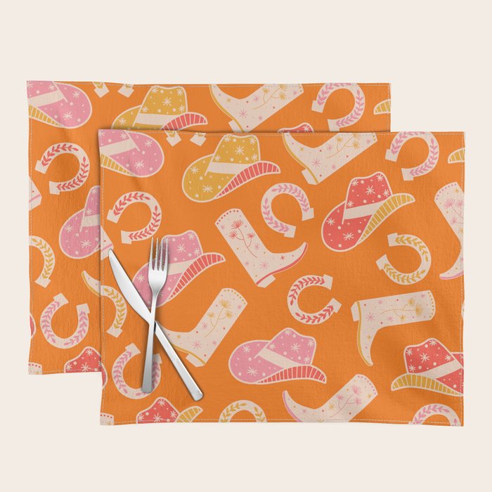 Cowgirl Pattern #cowgirl #cowgirlpattern Placemat Gallery Image 1