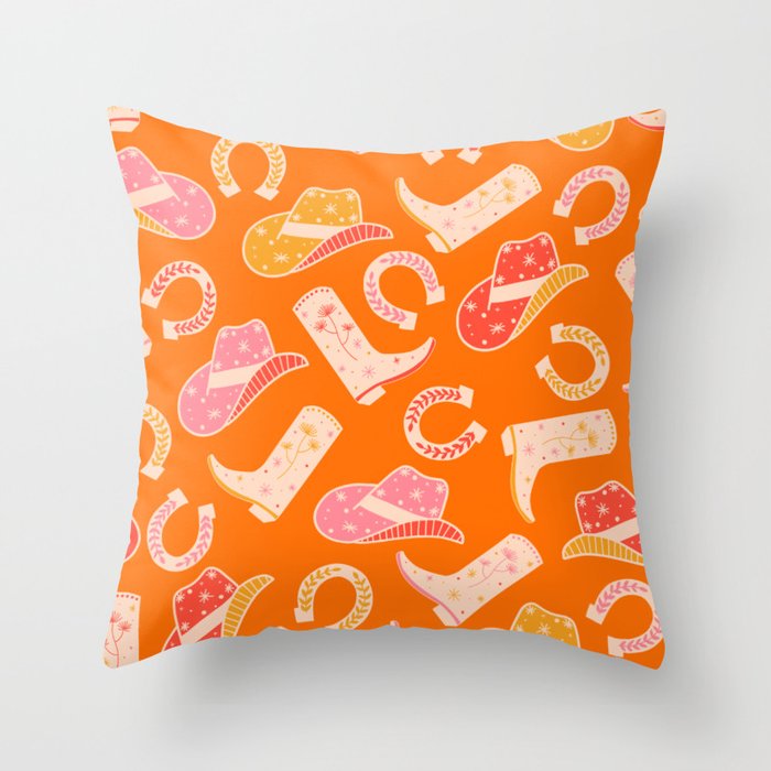 Cowgirl Pattern #cowgirl #cowgirlpattern Throw Pillow Gallery Image 6