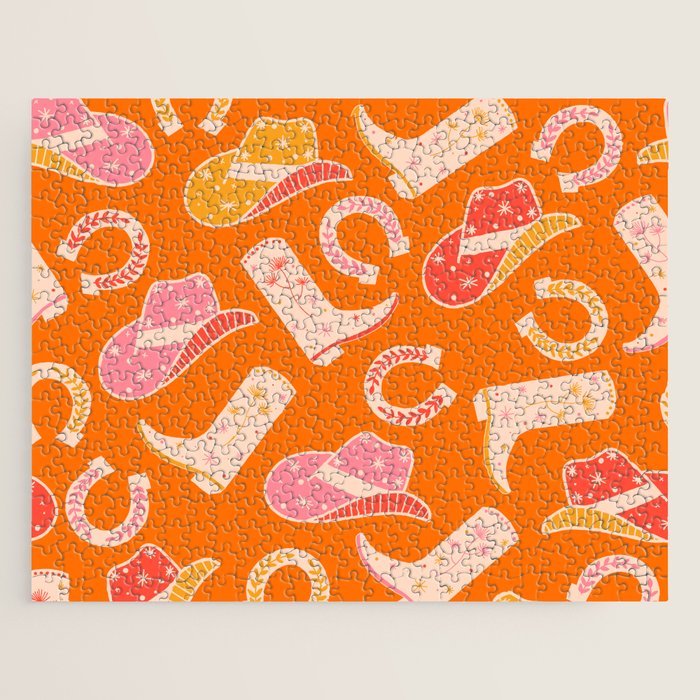 Cowgirl Pattern #cowgirl #cowgirlpattern Jigsaw Puzzle Gallery Image 1