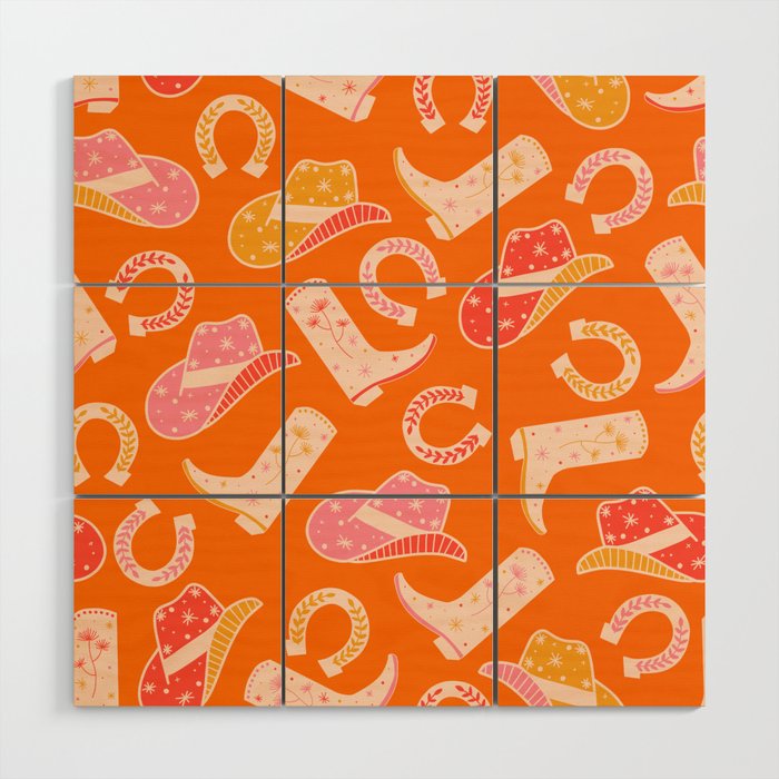 Cowgirl Pattern #cowgirl #cowgirlpattern Wood Wall Art Gallery Image 1