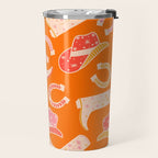Cowgirl Pattern #cowgirl #cowgirlpattern Travel Mug Gallery Image 2