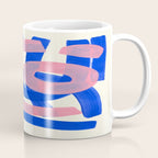 Tribal Pink Blue Fun Colorful Mid Century Modern Abstract Painting Shapes Pattern Coffee Mug Gallery Image 1