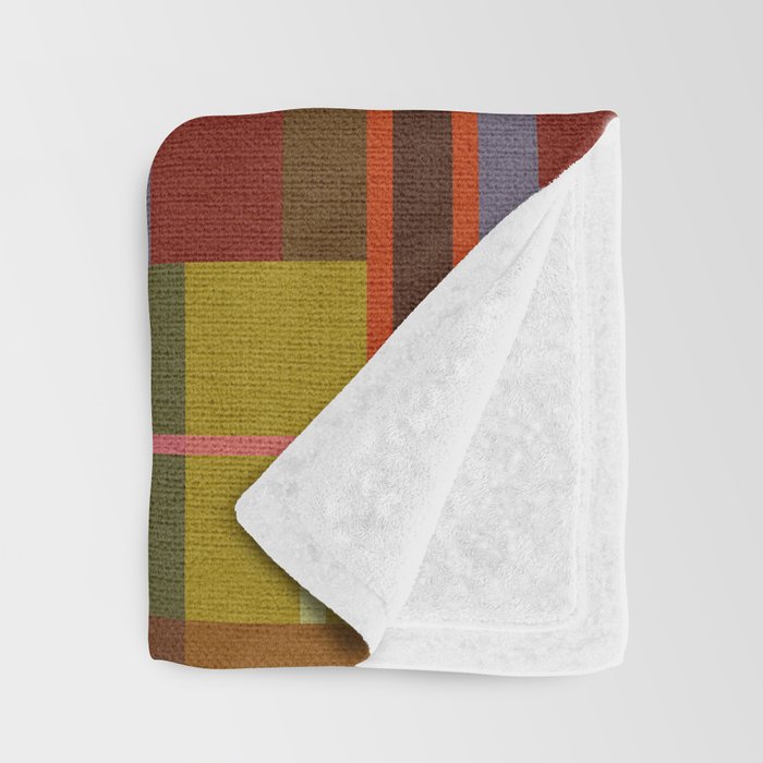 Offset Colorblock Dark Throw Blanket Gallery Image 3