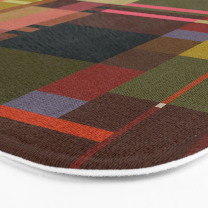 Offset Colorblock Dark Bath Mat Gallery Image 3