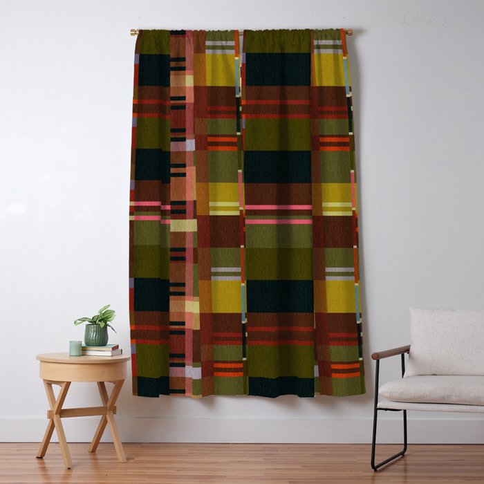 Offset Colorblock Dark Window Curtain Gallery Image 5