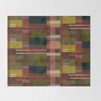 Offset Colorblock Dark Throw Blanket Gallery Image 2