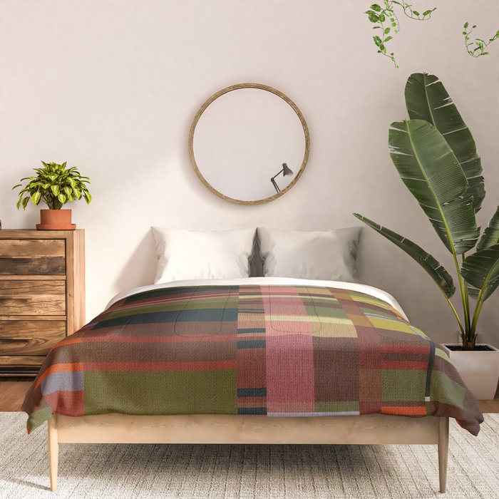 Offset Colorblock Dark Comforter Gallery Image 3