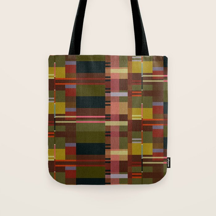 Offset Colorblock Dark Tote Bag Gallery Image 1