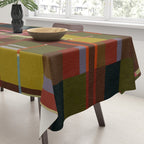 Offset Colorblock Dark Tablecloth Gallery Image 3