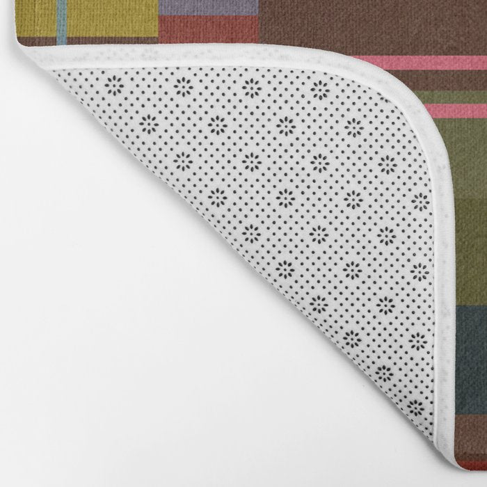 Offset Colorblock Dark Bath Mat Gallery Image 2