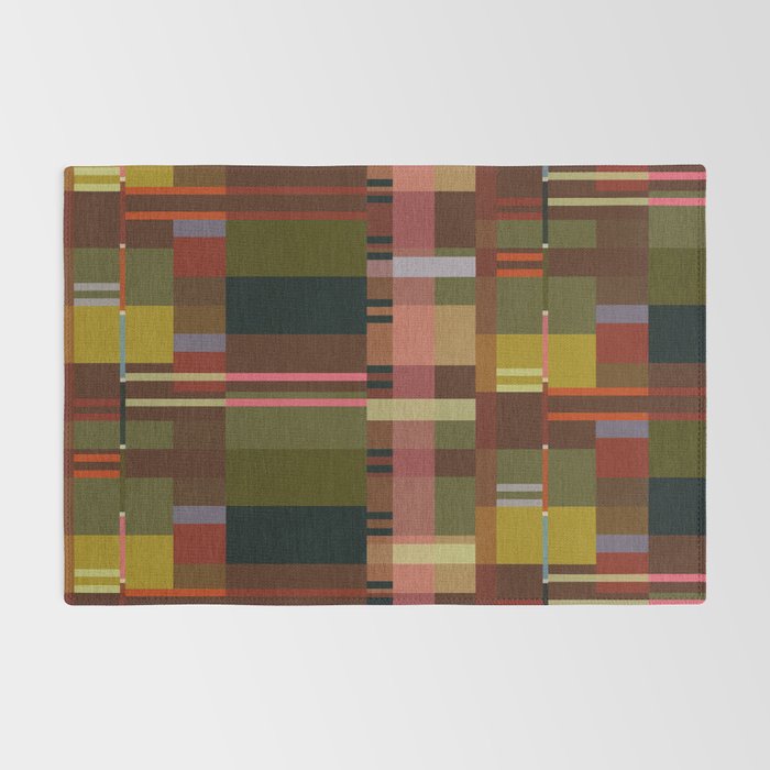 Offset Colorblock Dark Rug Gallery Image 2