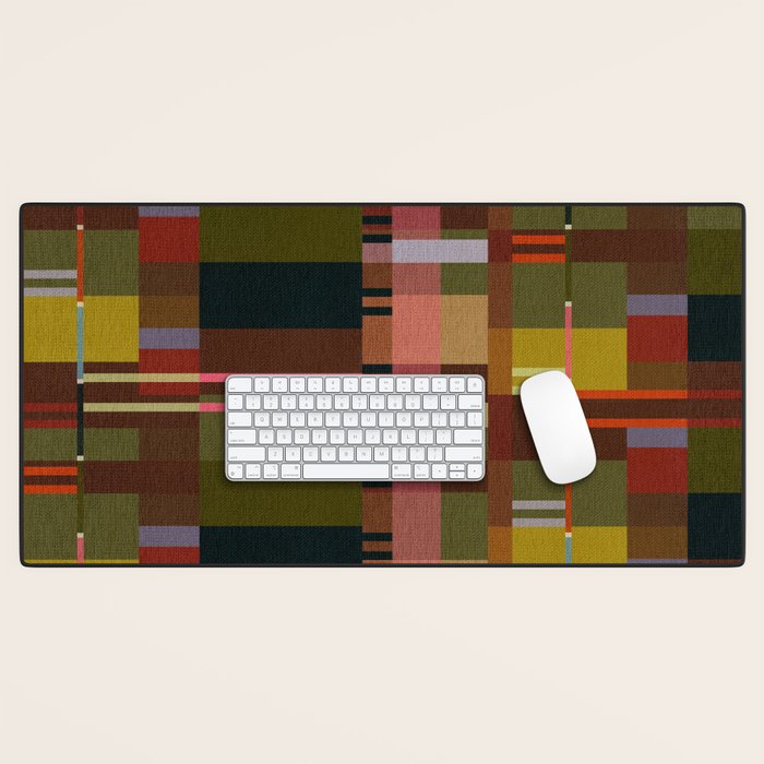 Offset Colorblock Dark Desk Mat Gallery Image 1