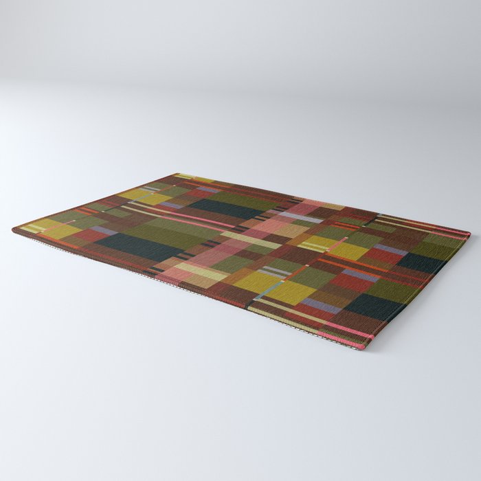 Offset Colorblock Dark Rug Gallery Image 3
