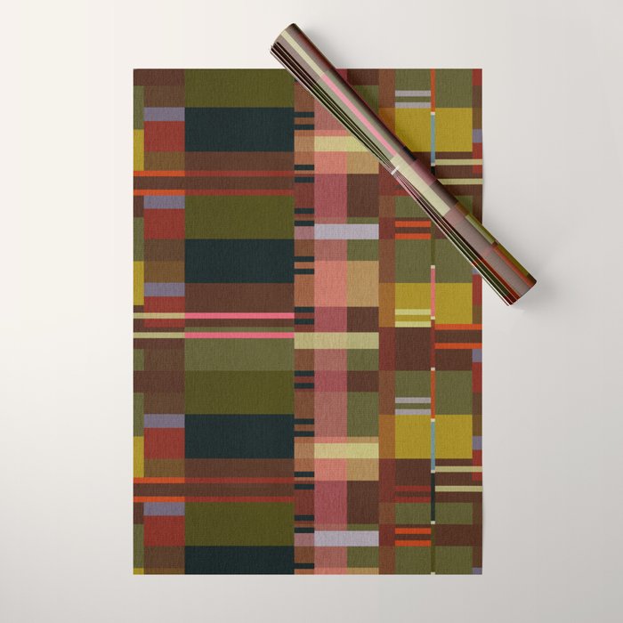 Offset Colorblock Dark Wrapping Paper Gallery Image 1