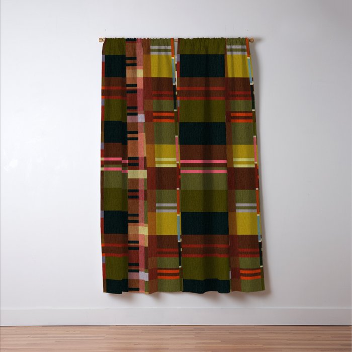 Offset Colorblock Dark Window Curtain Gallery Image 3