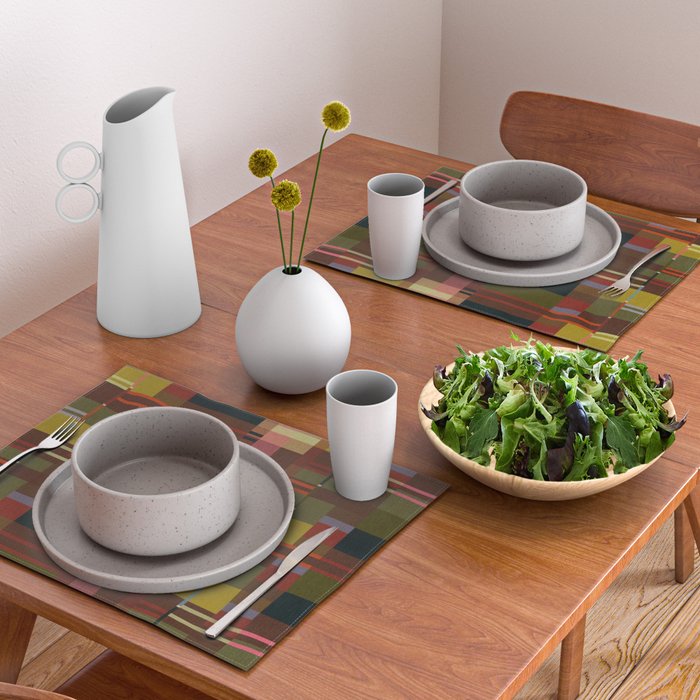 Offset Colorblock Dark Placemat Gallery Image 2