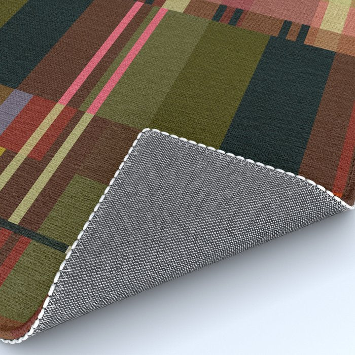 Offset Colorblock Dark Rug Gallery Image 4