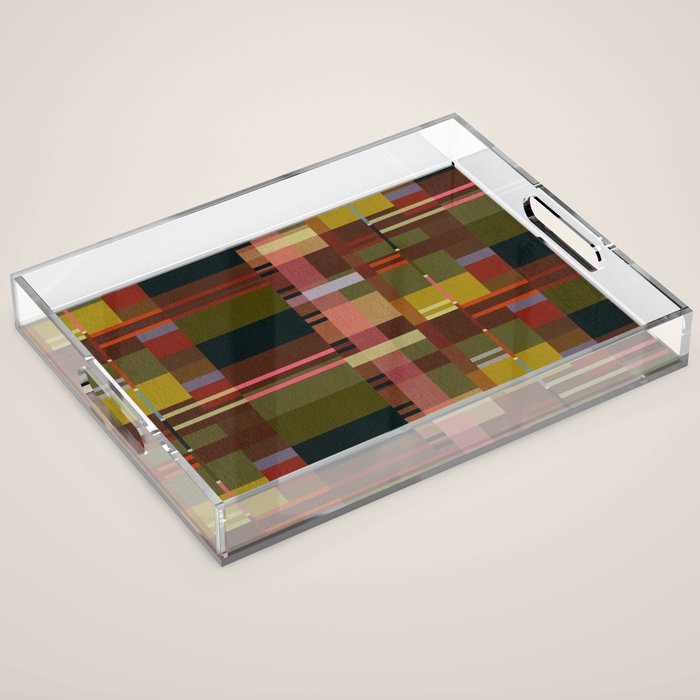 Offset Colorblock Dark Acrylic Tray Gallery Image 1