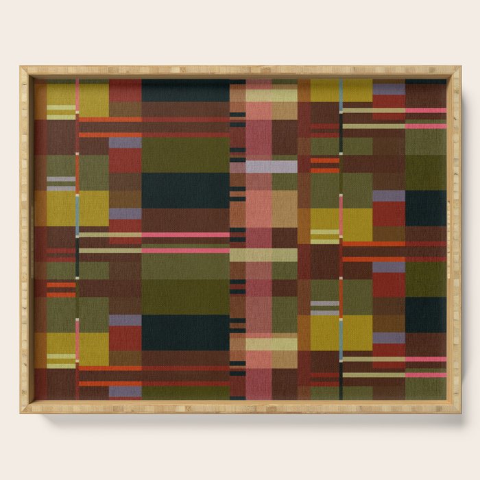 Offset Colorblock Dark Serving Tray Gallery Image 1