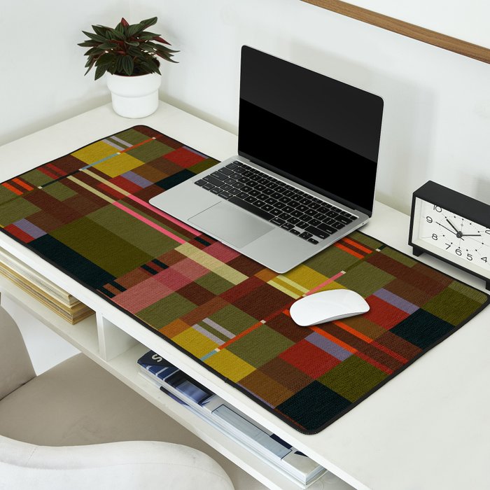 Offset Colorblock Dark Desk Mat Gallery Image 2