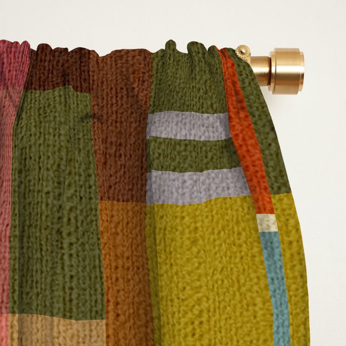 Offset Colorblock Dark Window Curtain Gallery Image 2