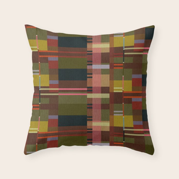 Offset Colorblock Dark Throw Pillow Gallery Image 4