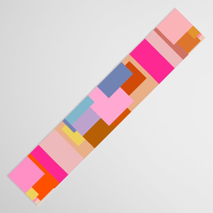 Color Block Print Mid Century Modern Retro Wall Art Geometric Pattern Abstract Table Runner Gallery Image 3