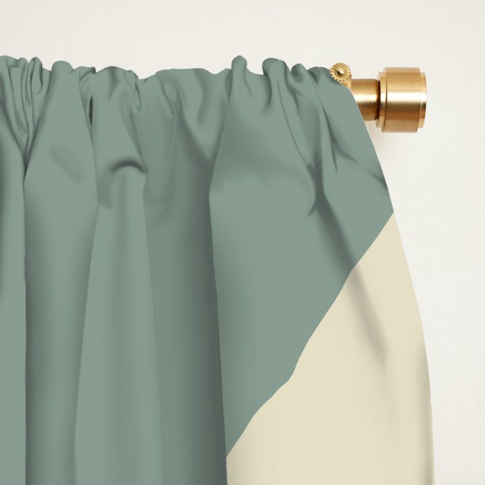 Modern Retro Liquid Swirl Abstract in Eucalyptus Green Window Curtain Gallery Image 2