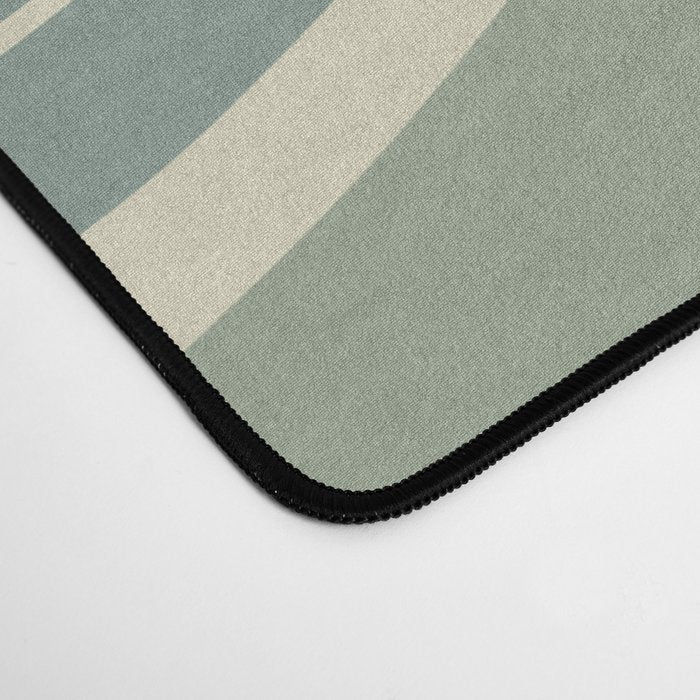 Modern Retro Liquid Swirl Abstract in Eucalyptus Green Desk Mat Gallery Image 4