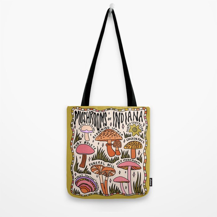Mushrooms of Indiana Tote Bag Gallery Image 2