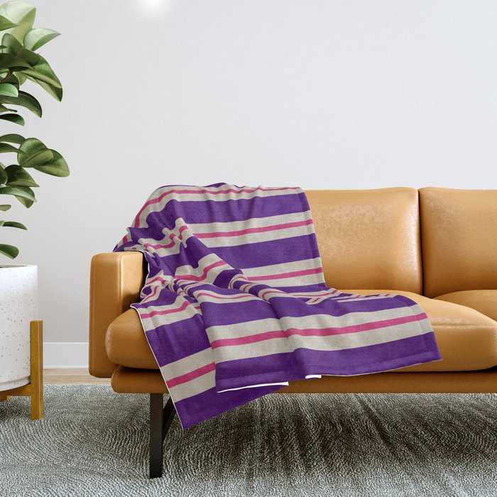 Minimal Stripe 2 Throw Blanket Gallery Image 1