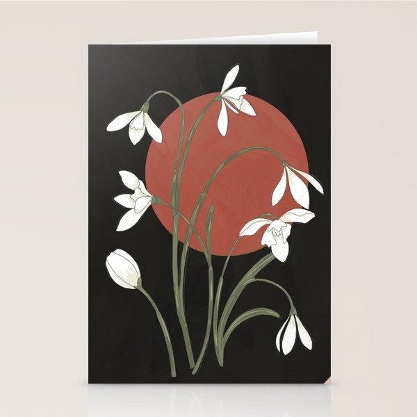 Beautiful Snowdrop Flowers 1 Stationery Card Gallery Image 2