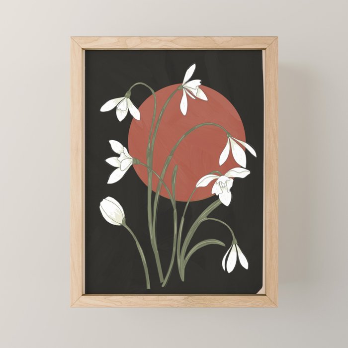 Beautiful Snowdrop Flowers 1 Mini Art Print Gallery Image 1