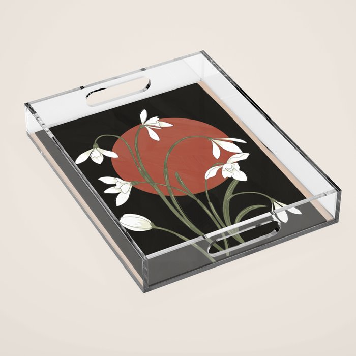 Beautiful Snowdrop Flowers 1 Acrylic Tray Gallery Image 1