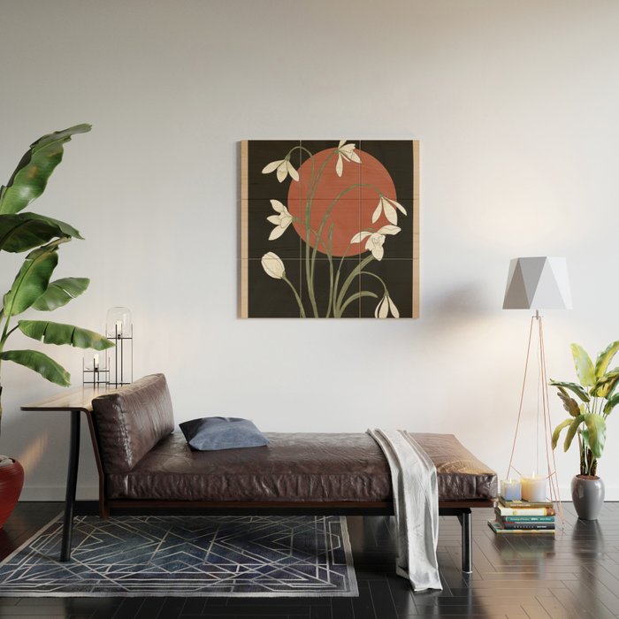 Beautiful Snowdrop Flowers 1 Wood Wall Art Gallery Image 2
