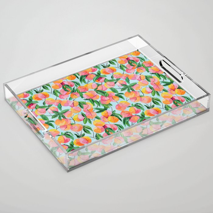 Peach Garden Acrylic Tray Gallery Image 1