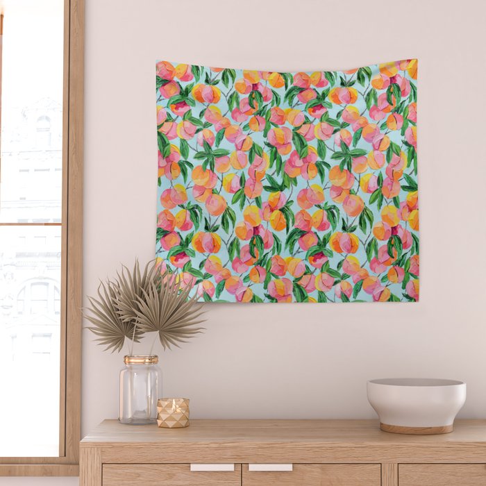 Peach Garden Wall Tapestry Gallery Image 2