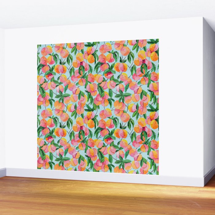 Peach Garden Wall Mural Gallery Image 2
