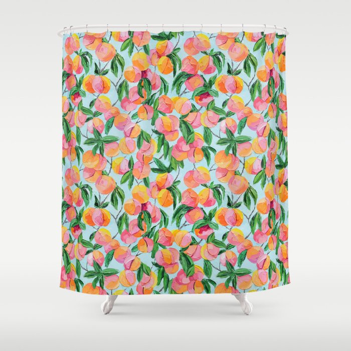 Peach Garden Shower Curtain Gallery Image 1