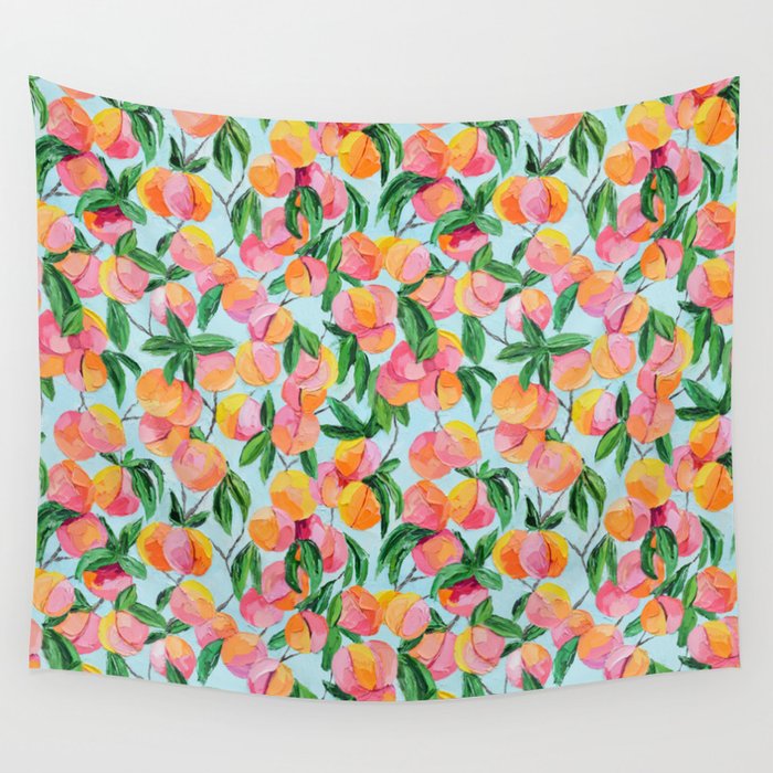 Peach Garden Wall Tapestry Gallery Image 1