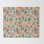 Peach Garden Throw Blanket Gallery Image 2
