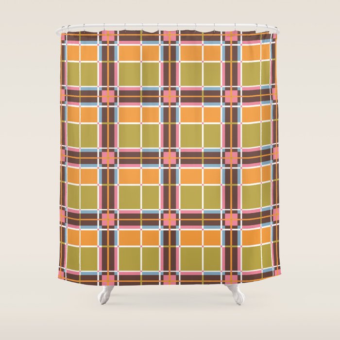 Bold Lines and Blocks Shower Curtain Gallery Image 1