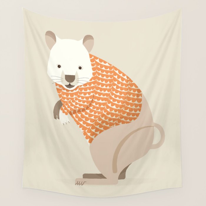 Whimsical Quokka Wall Tapestry Gallery Image 4