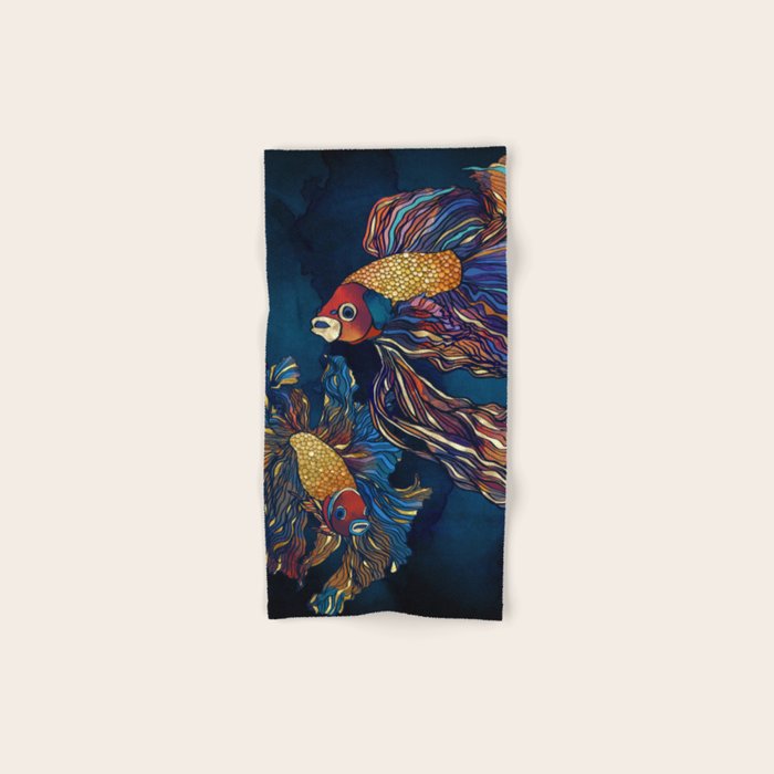 Metallic Betta Fish Bath Towel Gallery Image 1