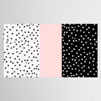 Pink white black watercolor polka dots Tablecloth Gallery Image 2