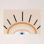 Retro evil eye - earthy Welcome Mat Gallery Image 1