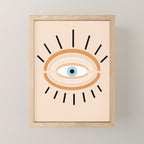 Retro evil eye - earthy Mini Art Print Gallery Image 1