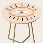 Retro evil eye - earthy Side Table Gallery Image 2